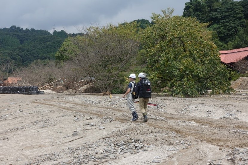 Postdisaster survey of flash floods with PegasusBackpack in Japan