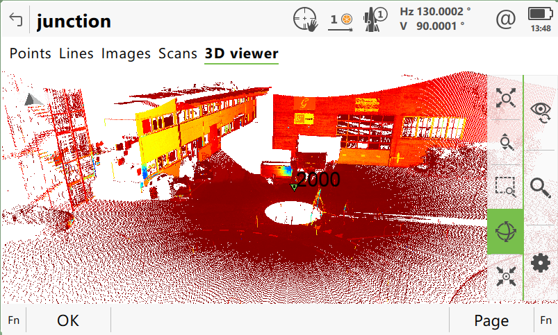 Point cloud collected with the Leica MS60 MultiStation displayed on Leica Captivate 3D viewer. 