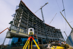 Leica iCON Robotic total station in building construction