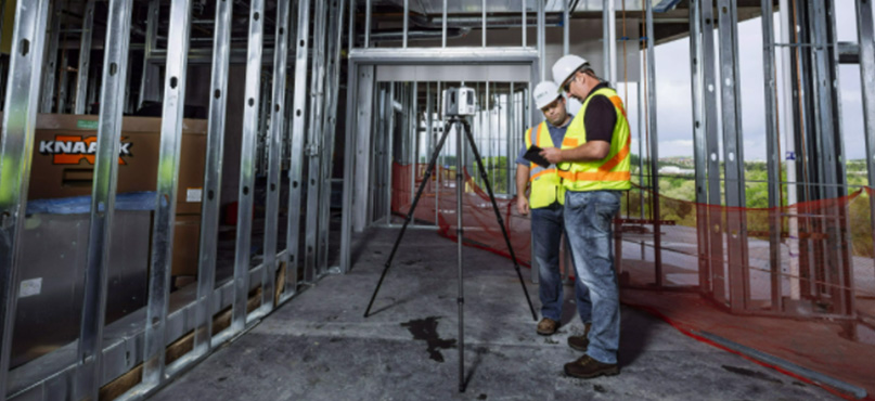 Using laser scanning to document a steel construction site 