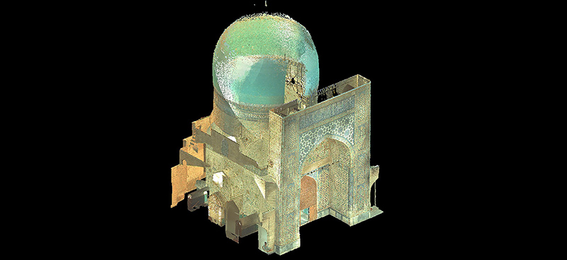 3D Data image of Kuk Gumbaz Mosque in Uzbekistan