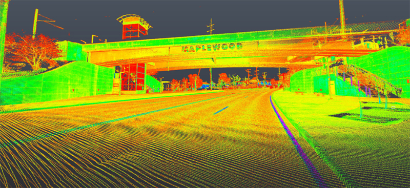 3D data image of road and bridge